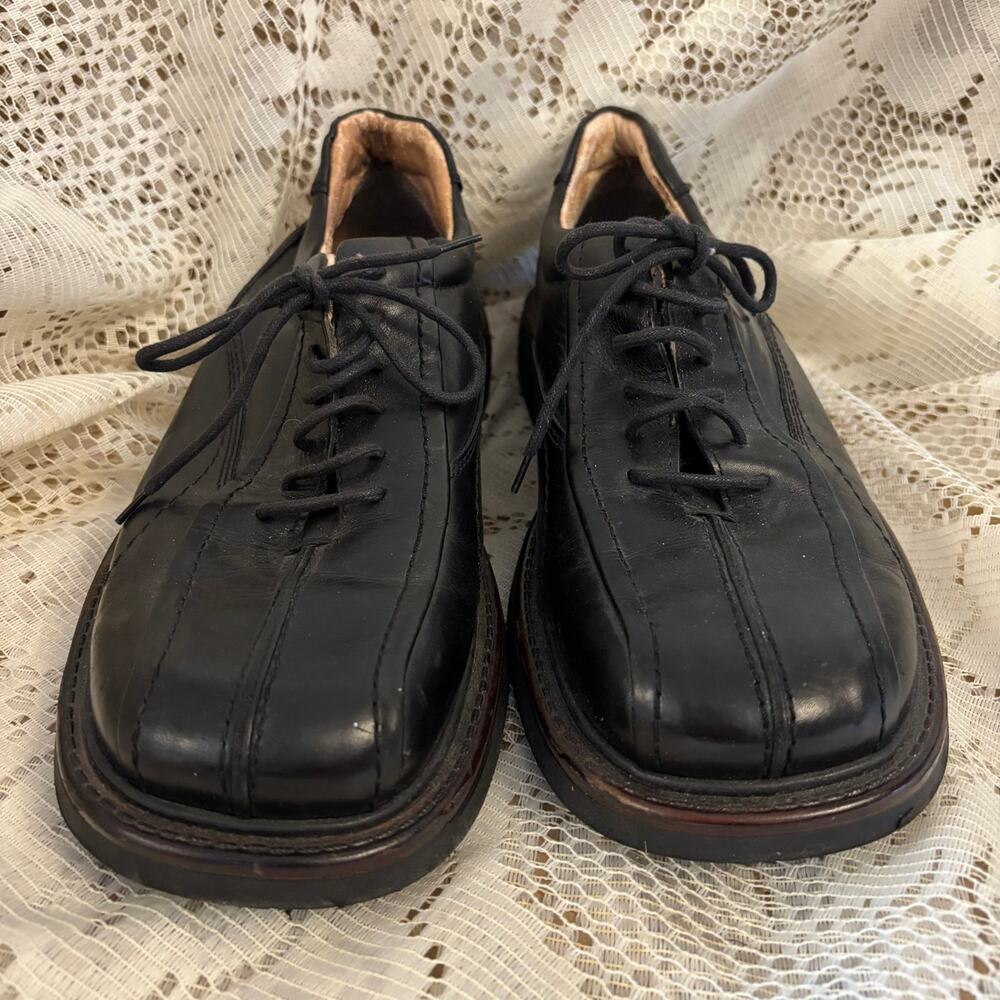 London Underground Men's US 10 Black Leather Oxford Shoes